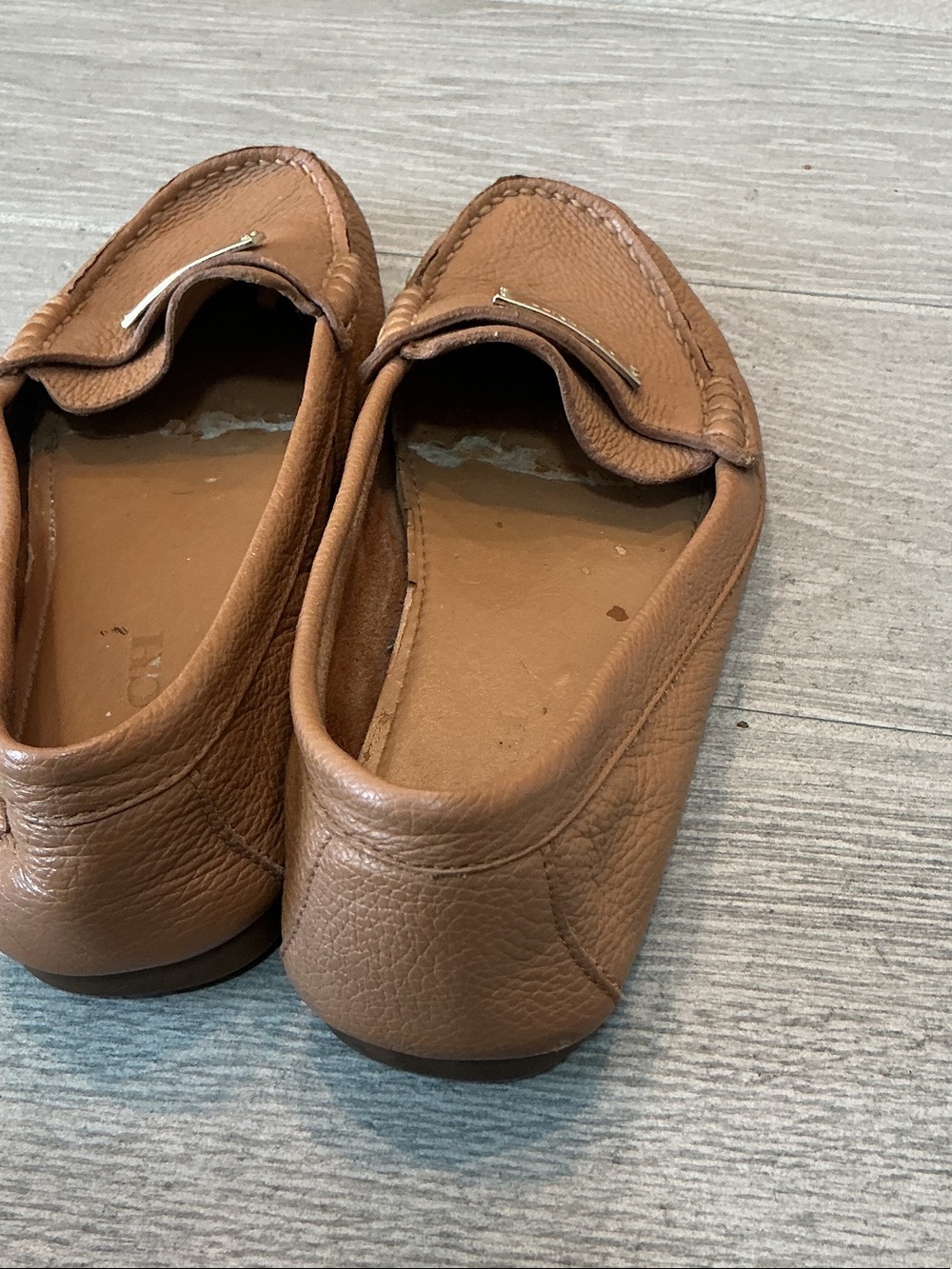 Coach Fredrica Brown Pebbled Leather Driving Loafers Women’s Sz 8.5B - Picture 3 of 7